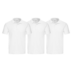 Pack 3 Polo Uomo FRUIT OF THE LOOM Cotone