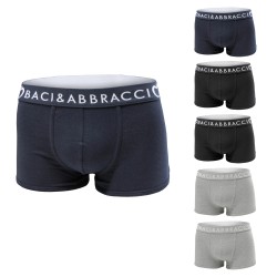 Pack 6 Paia Slip / Boxer Uomo BACI E ABBRACCI Cotone Elast. Art.102/103